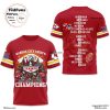 Kansas City Chiefs LVIII Super Bowl Champions Black 3D T-Shirt