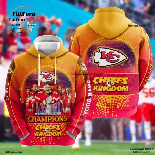 Kansas City Chiefs Super Bowl LVIII Champions Chiefs Kingdom Hoodie, Jogger, Cap