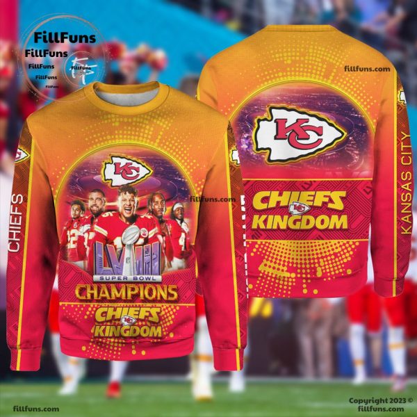 Kansas City Chiefs Super Bowl LVIII Champions Chiefs Kingdom Hoodie, Jogger, Cap