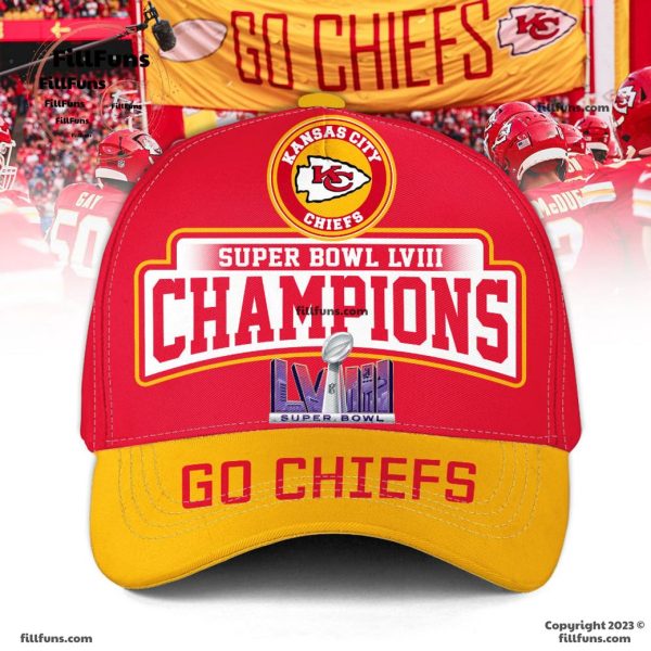 Kansas City Chiefs Super Bowl LVIII Champions Go Chiefs Red Classic Cap