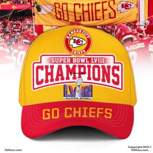 Kansas City Chiefs Super Bowl LVIII Champions Go Chiefs Yellow Classic Cap