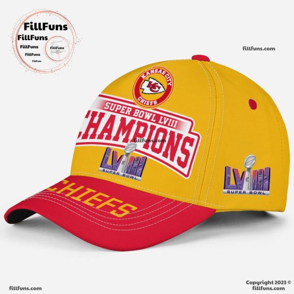 Kansas City Chiefs Super Bowl LVIII Champions Go Chiefs Yellow Classic Cap