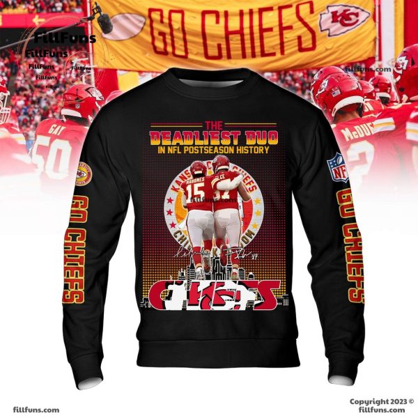 Kansas City Chiefs The Deadliest Duo In NFL Postseason History Black Hoodie