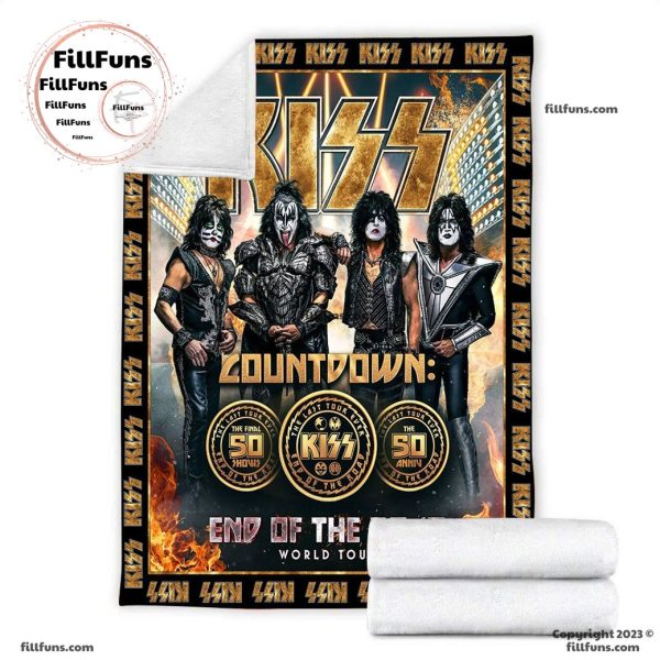 Kiss Countdown End Of The Road World Tour 3D Fleece Blanket