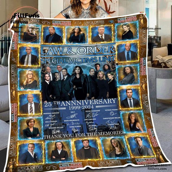 Law & Order Special Victims Unit 25th Anniversary 1999-2024 Thank You For The Memories Blanket