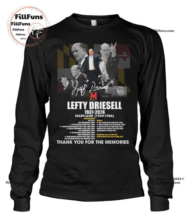 Lefty Driesell 1931-2024 Thank You For The Memories Unisex T-Shirt