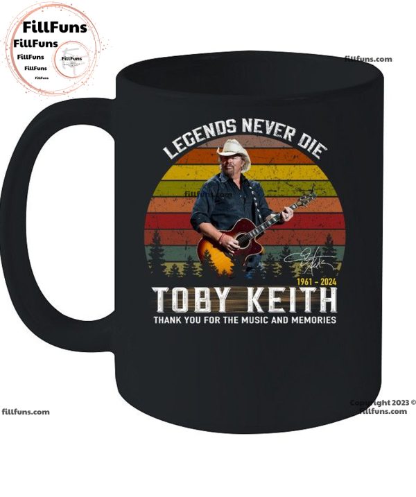 Legends Never Die Toby Keith 1961 – 2024 Thank You For The Music And Memories T-Shirt