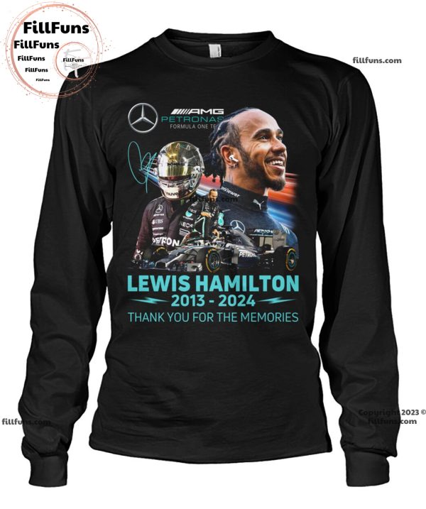 Lewis Hamilton 2013 – 2024 Thank You For The Memories Unisex T-Shirt