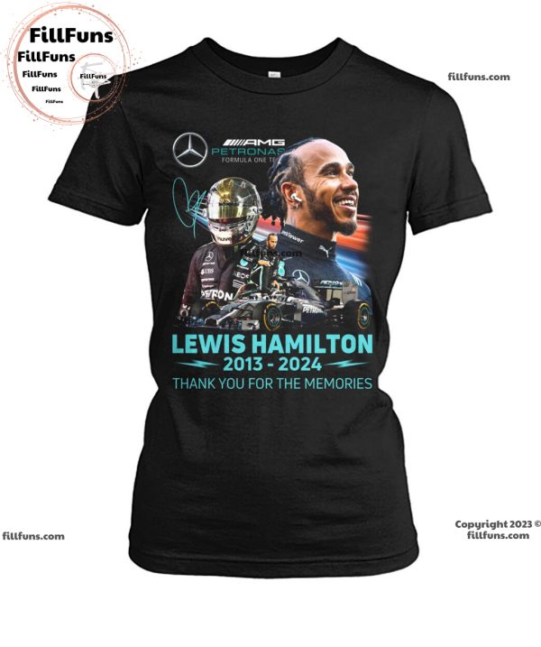 Lewis Hamilton 2013 – 2024 Thank You For The Memories Unisex T-Shirt