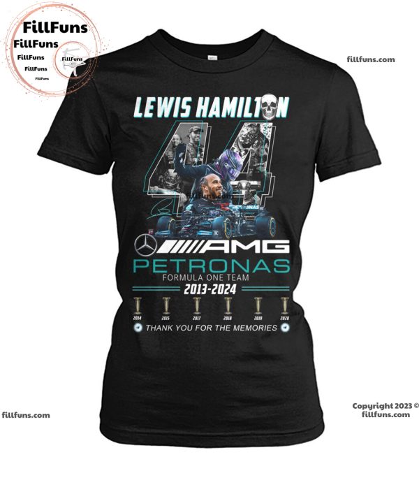 Lewis Hamilton AMG Petronas Formula One Team 2013 – 2024 Thank You For The Memories T-Shirt