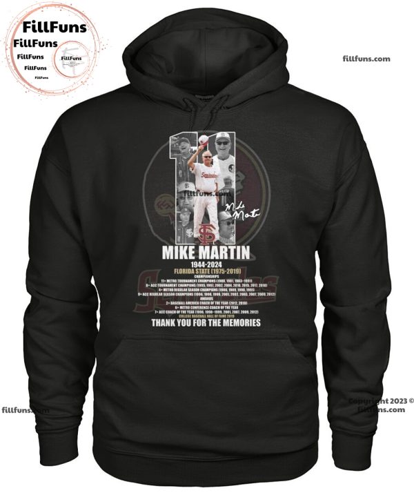 Mike Martin 1944 – 2024 Florida State 1975 – 2019 Thank You For The Memories T-Shirt