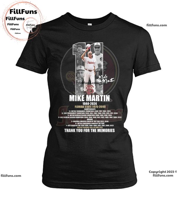 Mike Martin 1944 – 2024 Florida State 1975 – 2019 Thank You For The Memories T-Shirt