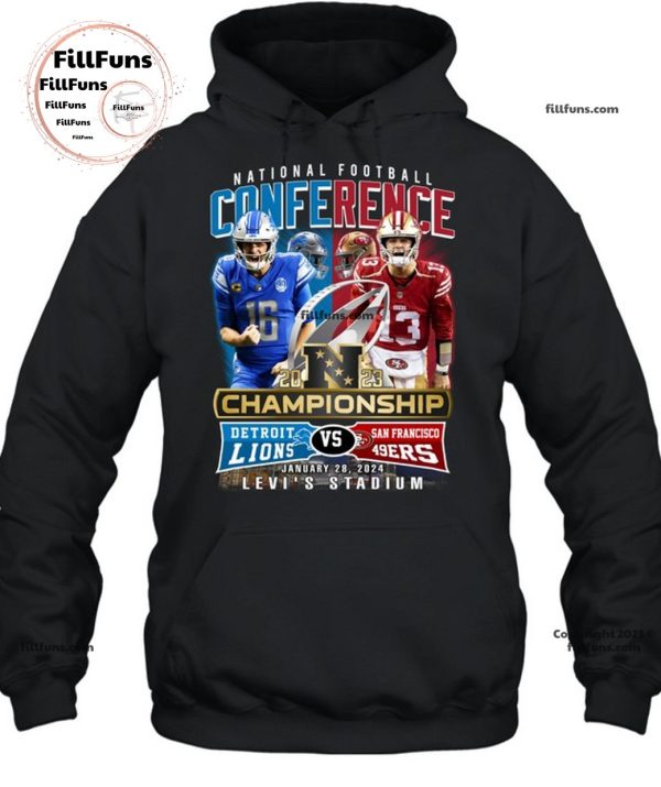 National Conference 2023 Championship Detroit Lions Vs San Francisco 49ers January 28, 2024 Levi’s Stadium T-Shirt