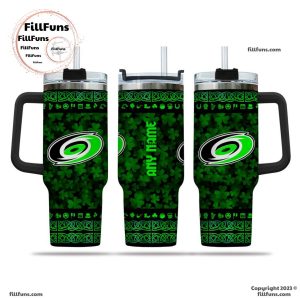 NHL Carolina Hurricanes Special St. Patrick’s Day 40oz Tumbler With Handle