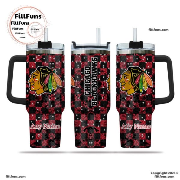 NHL Chicago Blackhawks Special Design 40oz Tumbler With Handle