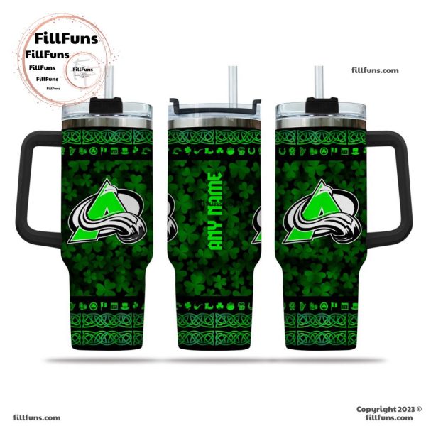 NHL Colorado Avalanche Special St. Patrick’s Day 40oz Tumbler With Handle