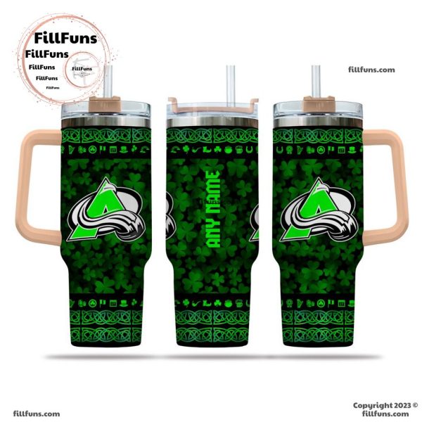 NHL Colorado Avalanche Special St. Patrick’s Day 40oz Tumbler With Handle