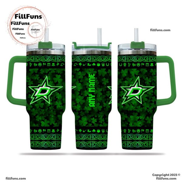 NHL Dallas Stars Special St. Patrick’s Day 40oz Tumbler With Handle