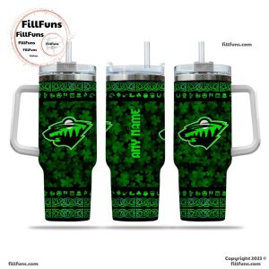 NHL Minnesota Wild Special St. Patrick’s Day 40oz Tumbler With Handle