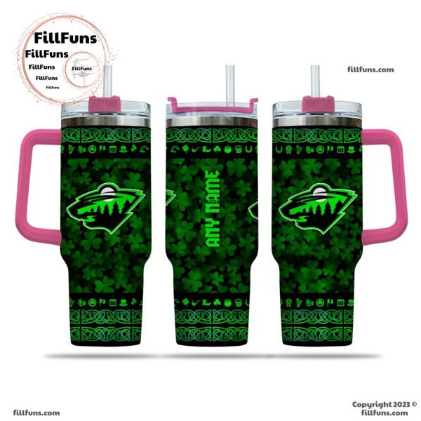 NHL Minnesota Wild Special St. Patrick’s Day 40oz Tumbler With Handle