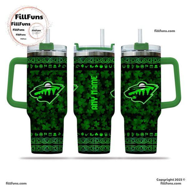 NHL Minnesota Wild Special St. Patrick’s Day 40oz Tumbler With Handle