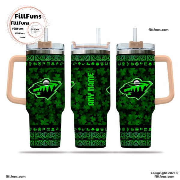 NHL Minnesota Wild Special St. Patrick’s Day 40oz Tumbler With Handle