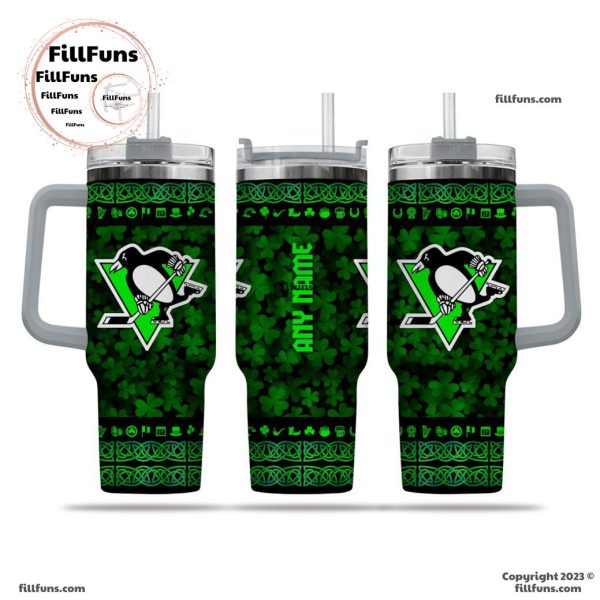 NHL Pittsburgh Penguins Special St. Patrick’s Day 40oz Tumbler With Handle