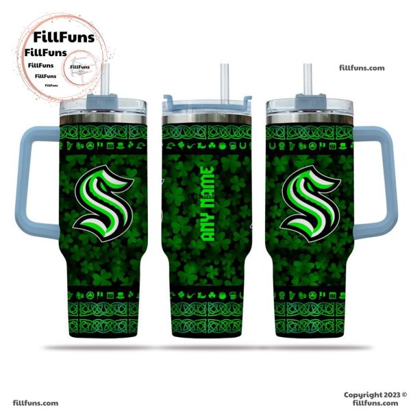 NHL Seattle Kraken Special St. Patrick’s Day 40oz Tumbler With Handle