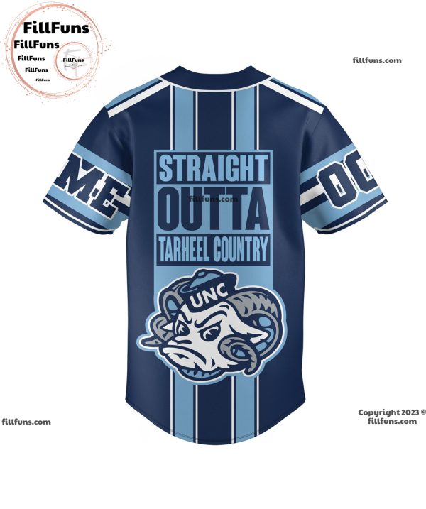 North Carolina Tar Heels Straight Outta Tarheel Country Custom Baseball Jersey