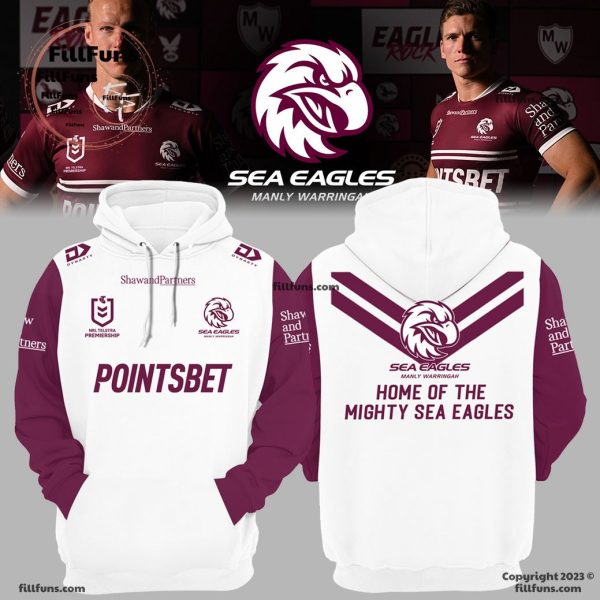 NRL Manly Warringah Sea Eagles Home Of The Mighty Sea Eagles Hoodie, Jogger, Cap