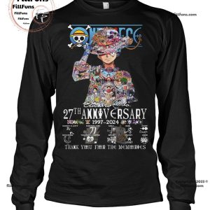 One Piece 27th Anniversary 1997 – 2024 Thank You For The Memories T-Shirt