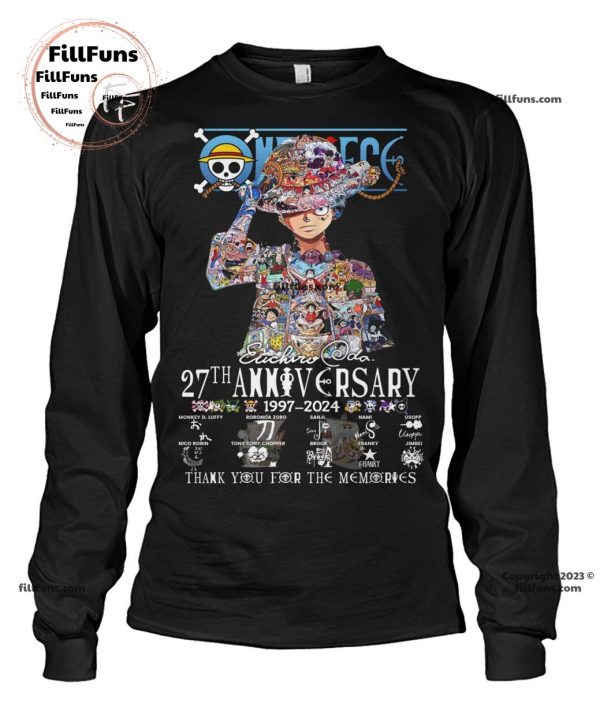 One Piece 27th Anniversary 1997 – 2024 Thank You For The Memories T-Shirt