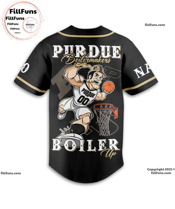 Purdue Boilermakers Boiler Up Custom Baseball Jersey
