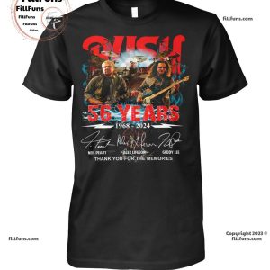 Rush 56 Years 1968-2024 Thank You For The Memories T-Shirt