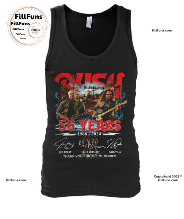 Rush 56 Years 1968-2024 Thank You For The Memories T-Shirt