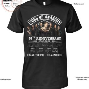 Sons Of Anarchy 16th Anniversary 2008 – 2024 Thank You For The Memories Unisex T-Shirt