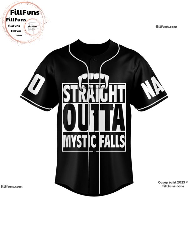 Straight Outta Mystic Falls Timberwolves Custom Baseball Jersey