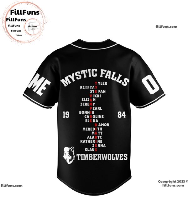 Straight Outta Mystic Falls Timberwolves Custom Baseball Jersey