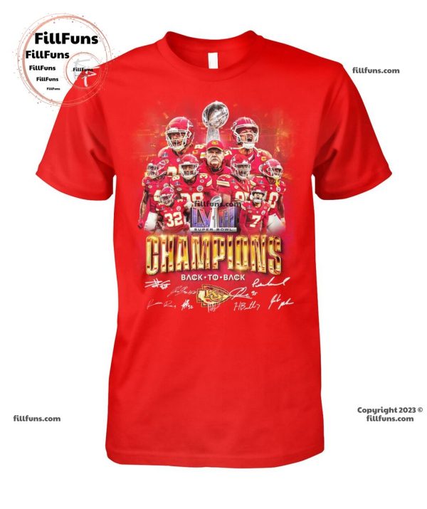 Super Bowl LVIII Champions Back To Back Kansas City Chiefs T-Shirt