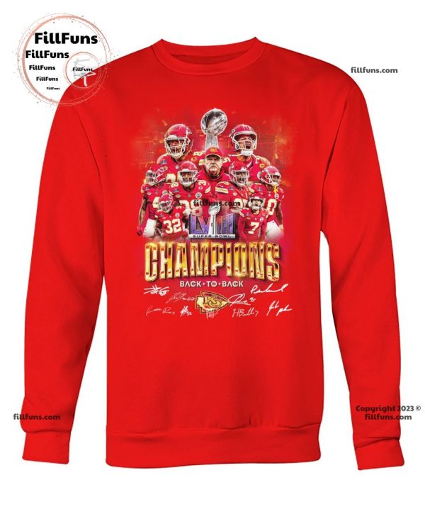 Super Bowl LVIII Champions Back To Back Kansas City Chiefs T-Shirt