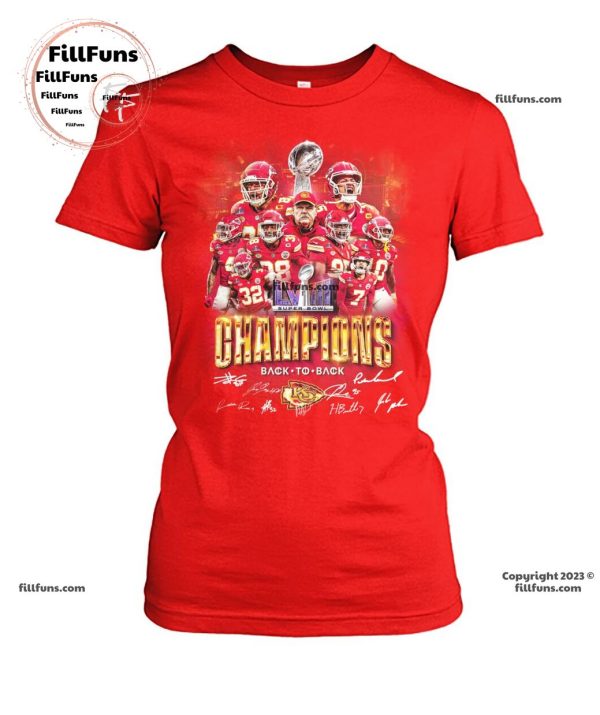 Super Bowl LVIII Champions Back To Back Kansas City Chiefs T-Shirt