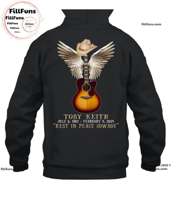 Toby Keith July 8, 1961 – February 5 , 2024 Rest In Peace Cowboy T-Shirt