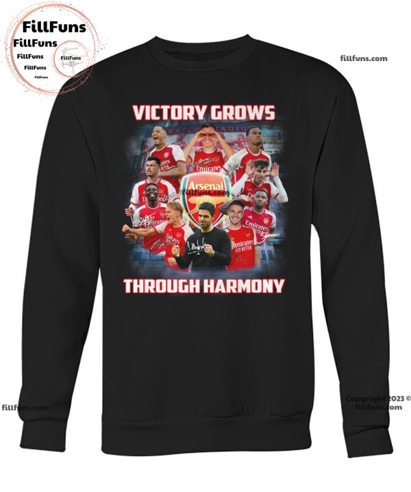 Victory Grows Through Harmony Arsenal T-Shirt