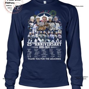 Winnipeg Jets 25th Anniversary 1999 – 2024 Thank You For The Memories T-Shirt