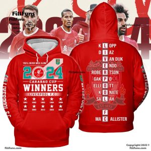 You’ll Never Walk Alone 2024 Carabao Cup Winners Liverpool FC 3D T-Shirt