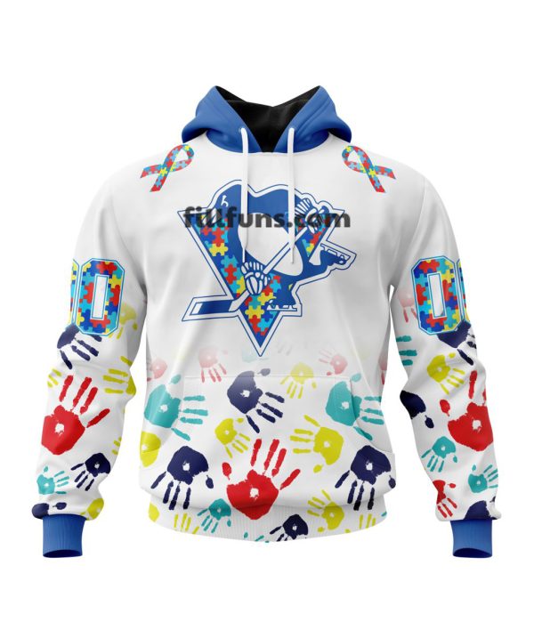 Personalized NHL Pittsburgh Penguins Special Autism Awareness Design Hoodie