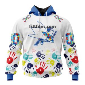Personalized NHL San Jose Sharks Special Autism Awareness Design Hoodie