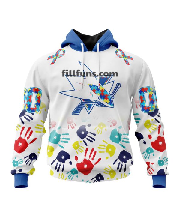 Personalized NHL San Jose Sharks Special Autism Awareness Design Hoodie