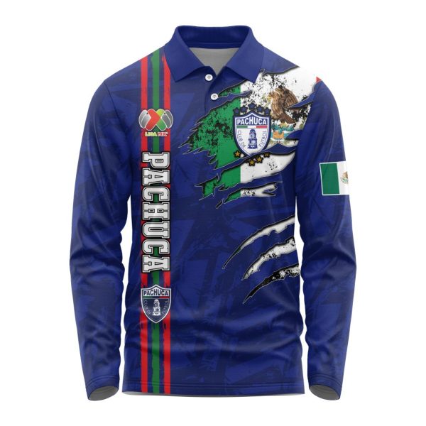 LIGA MX C.F. Pachuca Special Long Sleeve Polo Design Kits