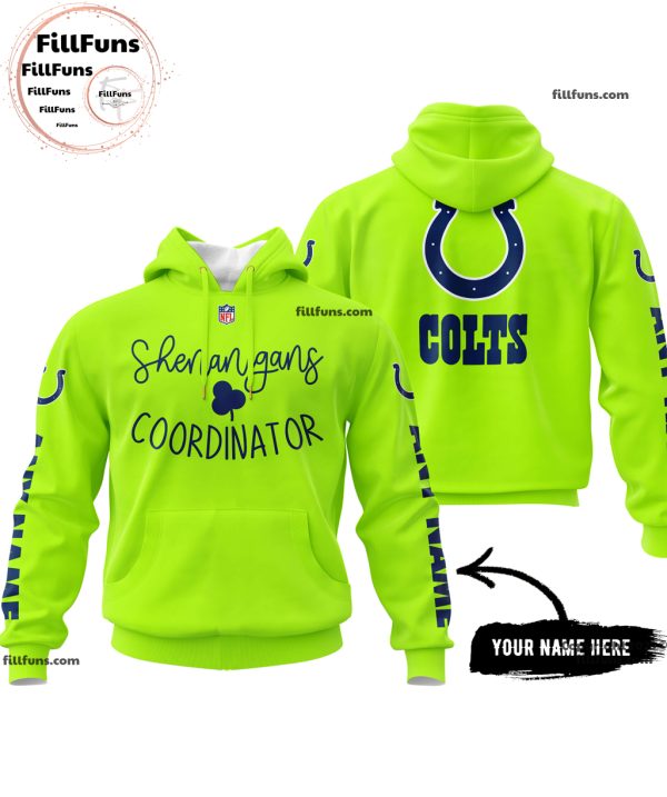 Custom Name NFL Indianapolis Colts Shenanigans Coordinator Hoodie